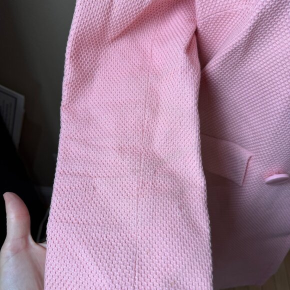 Vintage INC Pink Double Breasted Long Line Blazer Coat jacket Pink Size Large - Picture 9 of 11